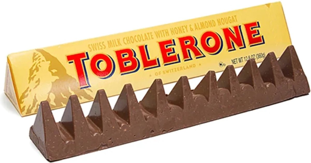 Tablette De Chocolat Noir Toblerone Avec Nougat Au Miel Et Aux Amandes 360  g 