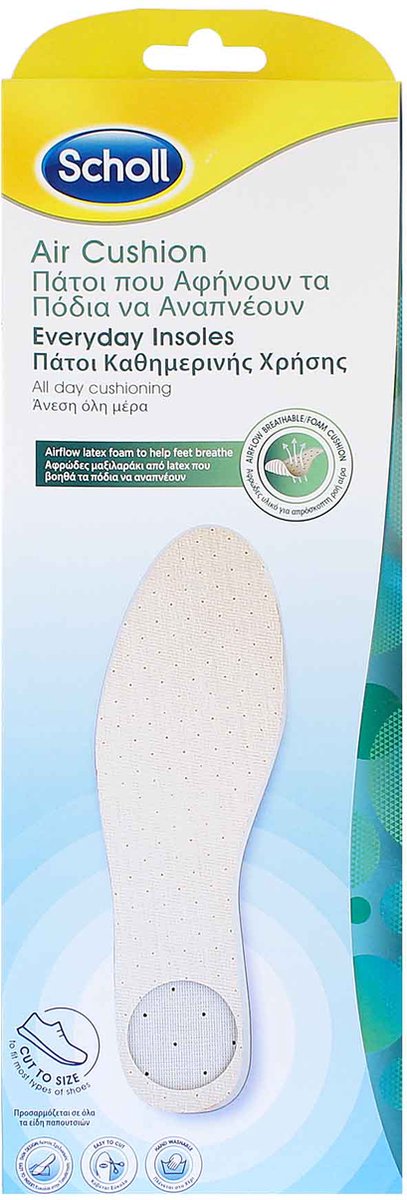 Scholl Air Cushion Everyday Insoles Shoe Inserts 1pair