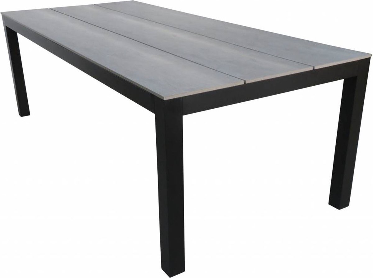 Tuintafel Cyprus 180x100cm | Grey | Polywood & Aluminium