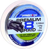 Predox Fusion Premium 8 Braid - Vislijn - Gevlochten vislijn - Diameter 0.108mm - Lengte 120m - Trekkracht 3.6kg / 8lb - Kleur Olive Green - Roofvis