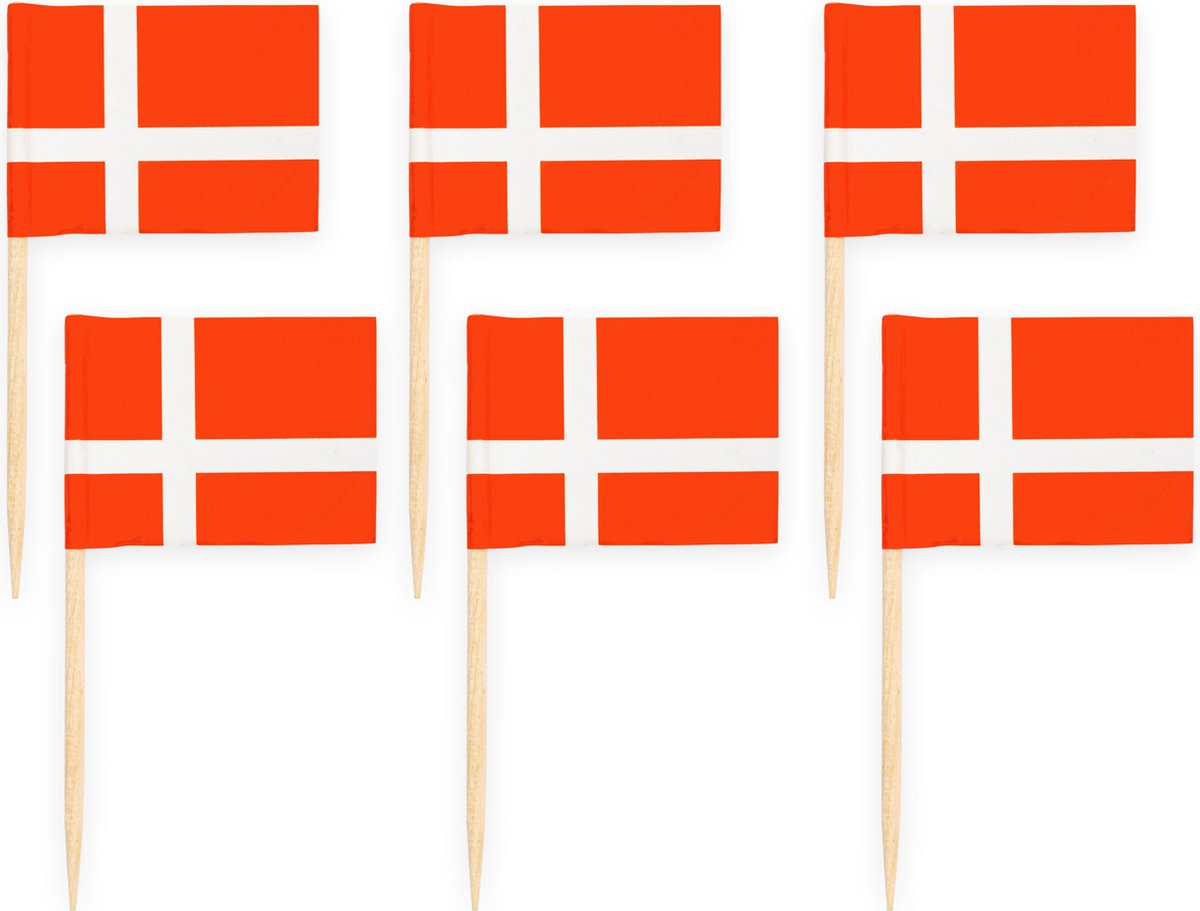 50x Cocktailprikkers Denemarken - Hapjes Cocktail Tapas Zomer Terras