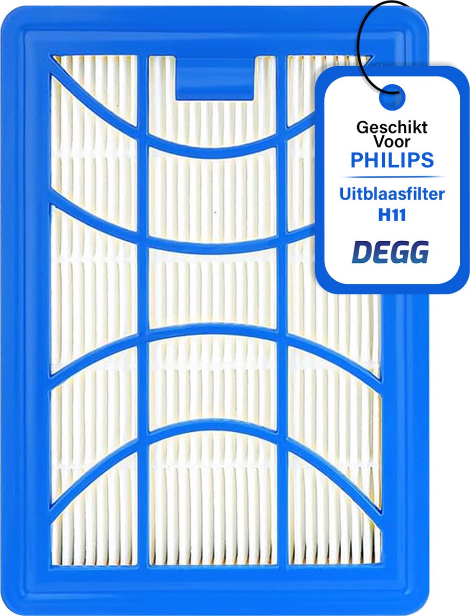 DEGG® - Hepa Filter H11 - Geschikt voor Philips Power pro expert series - Stofzuiger-filter - Uitblaas-filter - Alternatief voor het FC6042/01 en FC8003/01 Filter - Premium Kwaliteit