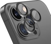 Casemania Camera Lens Glas Geschikt voor Apple iPhone 14 Pro - Gehard Glas Camera Protector - Zwart