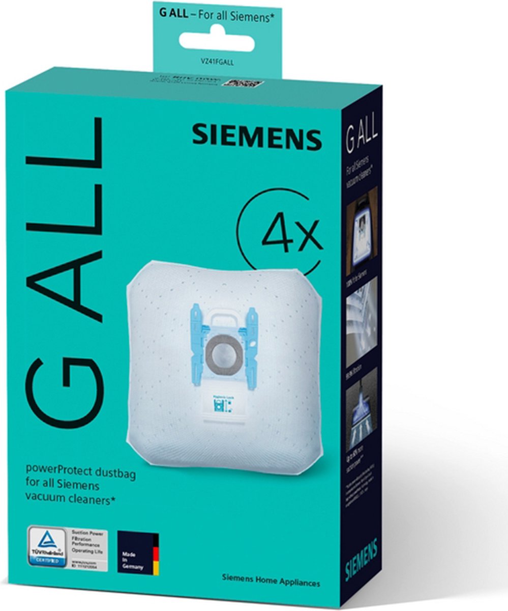 Siemens stofzuigerzak fleece type G All (4 stuks)