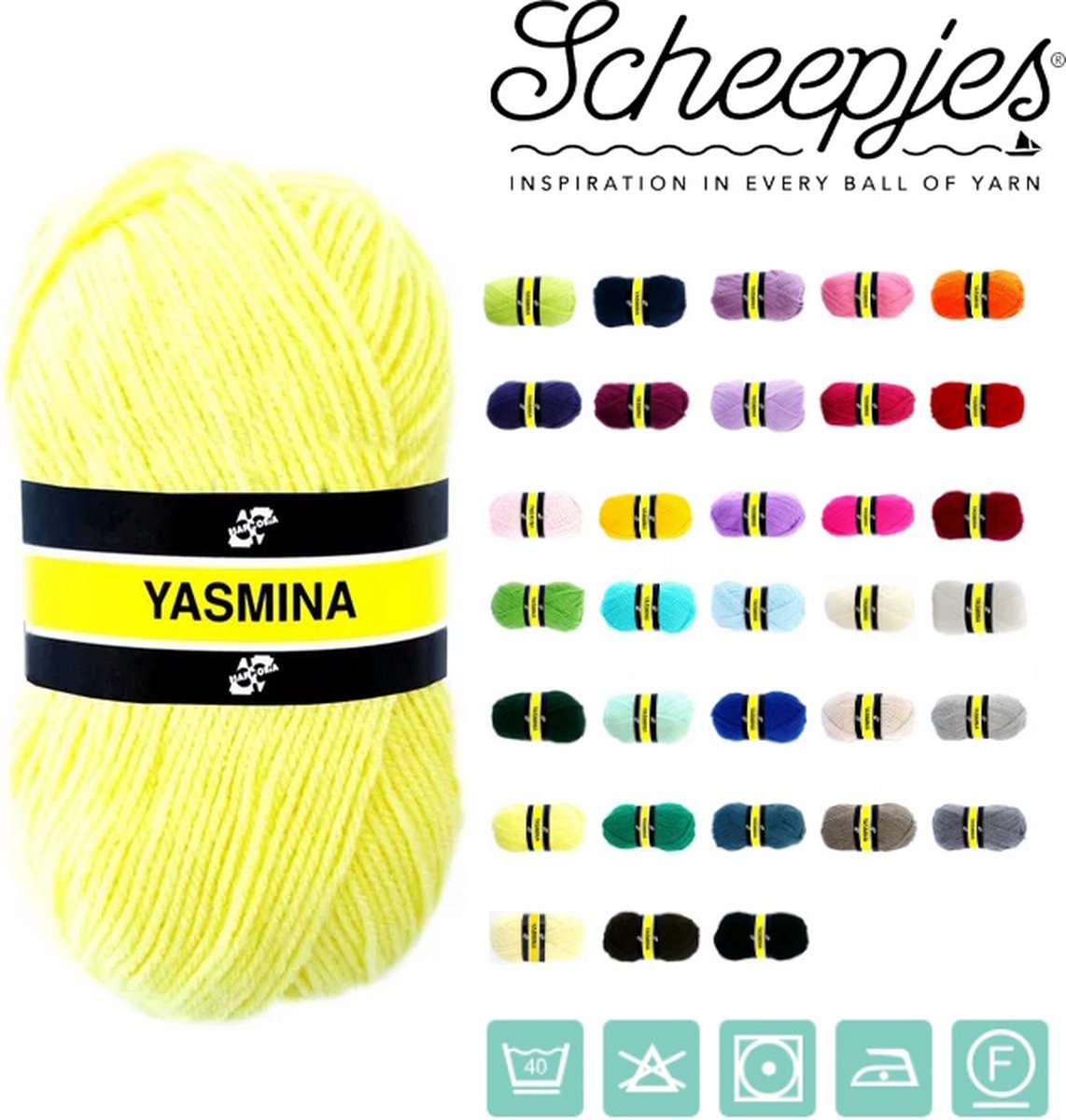 Scheepjes - Yasmina - 1161 Geel - set van 25 bollen x 40 gram