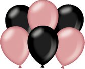 Party balloons - Metallic rose gold - black