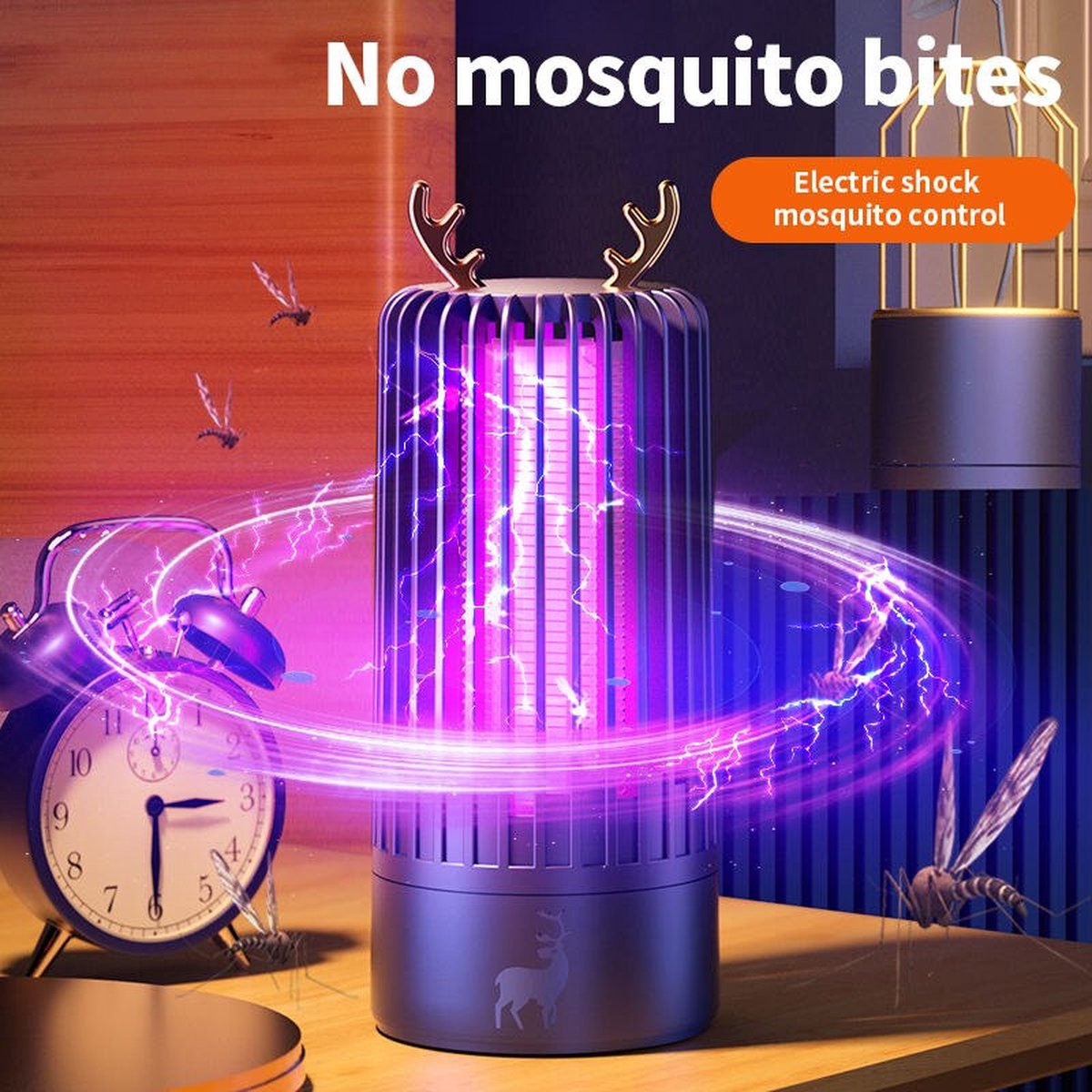 Lampe Anti Moustique USB, Répulsif Tue Mouche Electrique sans Bruit, 360°  Lampe UV Anti Insectes Rechargeable, Piège Mouche pour Interieur Exterieur