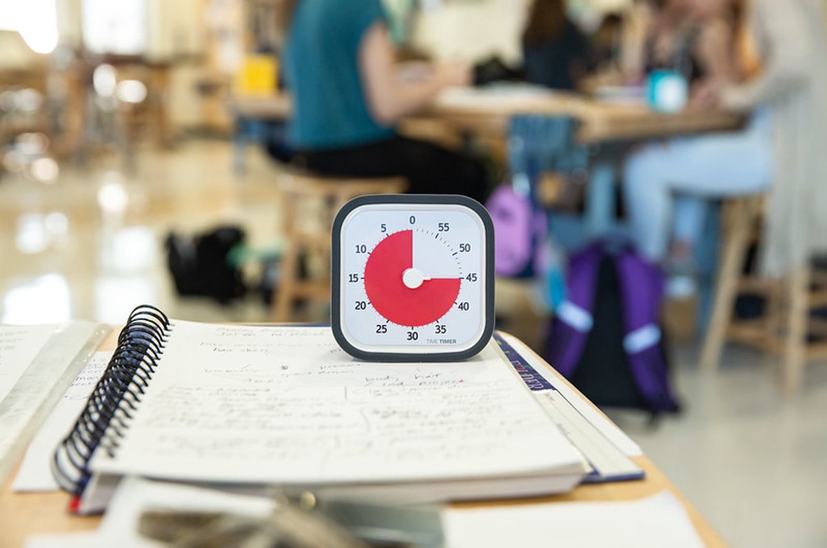 Time Timer® MOD Education Edition - kleur Charcoal/grijs - 60 Minuten Visuele Timer - timer voor kinderen - schermtijd instellen — afbeelding 8