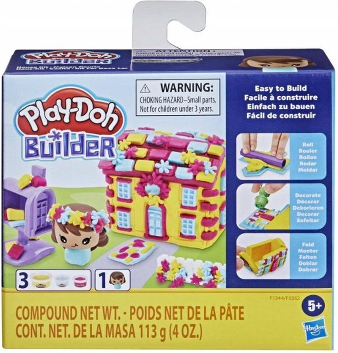 Play Doh Builder - Bouw je eigen huisje / poppenhuis - Met klei en boetseer accesoires + Speelfiguur meisjes — cadeau in Spellen & Speelgoed - foto 2