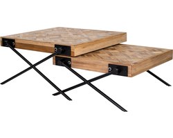 Kick salontafel Dex set van 2 vierkant