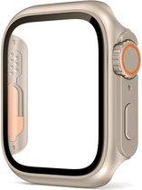 Ultra-look iWatch case - Originele kleur - Geschikt voor 45mm iWatch - High sensitivity screen protector hoesje met TPU all-around bumper schermbeschermer cover - Voor 45 mm Apple Watch 7 8 9