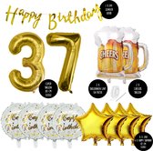 37 Ans Anniversaire Numéro Ballon Hommes Bières - Forfait Fête Snoes Ballons Cheers & Beers - Herman