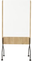 Rocada whiteboard - Natural - 100x120cm - wit - 2-zijdig - magnetisch - verrijdbaar - RO-NAT8100