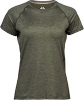 Women's CoolDry Sportshirt met korte mouwen Olive - L
