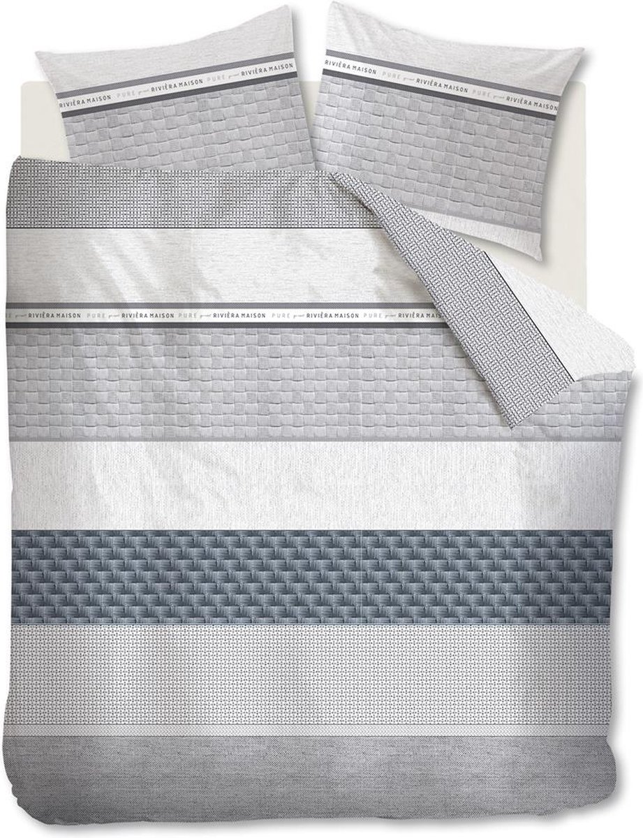 Riviera Maison Pure Resort dekbedovertrek - Tweepersoons - 200x200/220 - Grijs