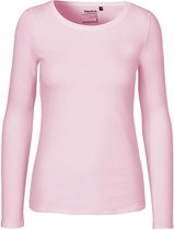 Ladies Long Sleeve T-Shirt met ronde hals Light Pink - M