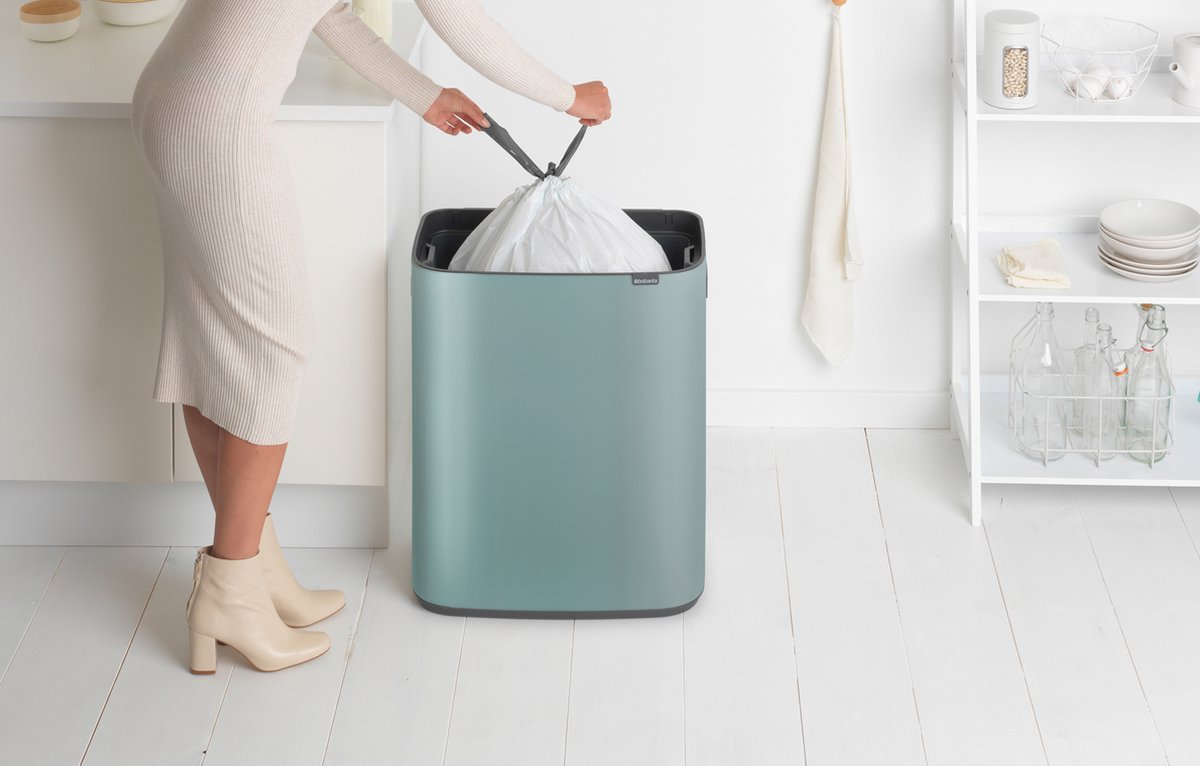 Brabantia Bo Touch Bin poubelle 60 litres - Metallic Mint