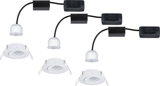 Paulmann Nova mini Plus LED EasyDim lot de 3 blanc