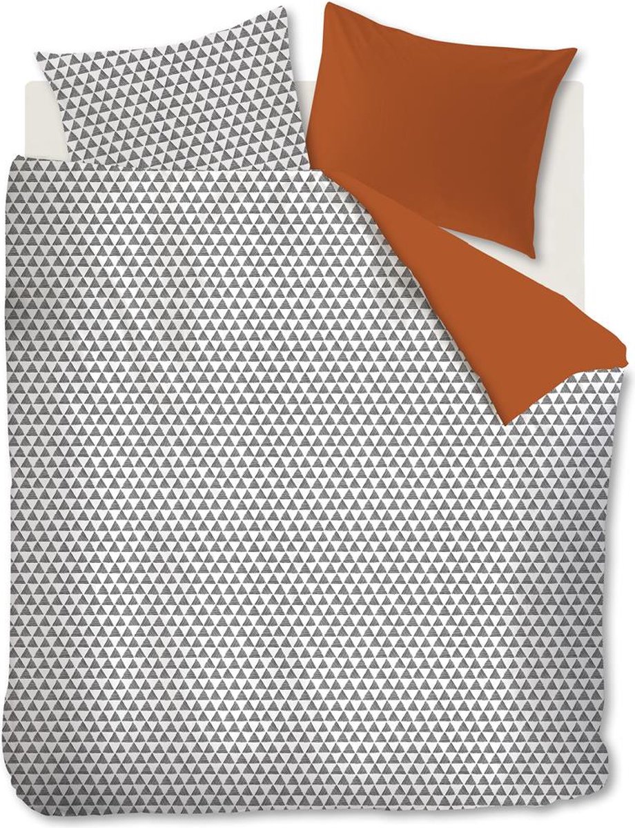 Ambiante Noris dekbedovertrek - Lits-Jumeaux - 240x200/220 - Steenrood