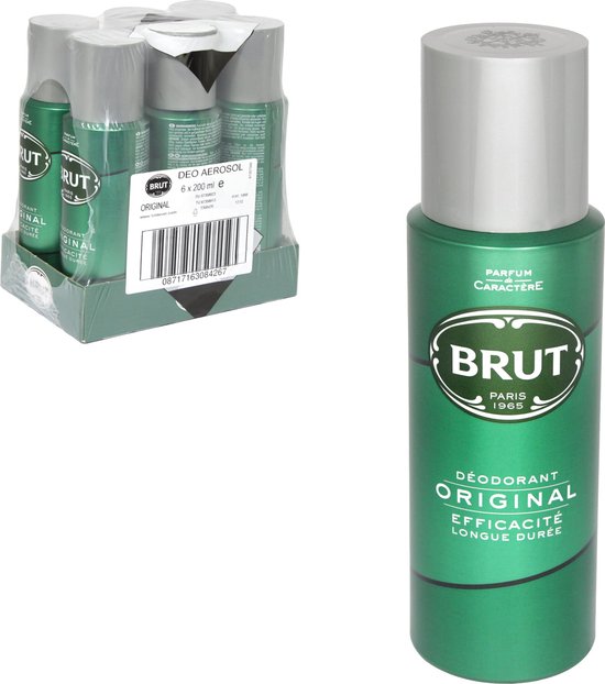 Brut - Deospray - Original - 6 x 200 ml - Voordeelverpakking - Brut for men