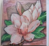 Diamond painting - bloemen kaart - wenskaart voor een gedeelte te painten - Orchidee