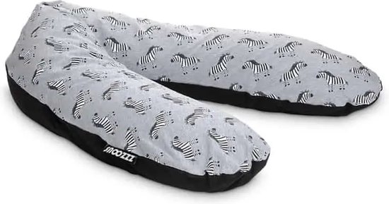 Snoozzz Voedingskussenhoes – Hoes voor voedingskussen - Zebra - 185 cm