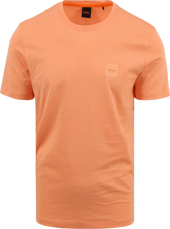 SINGLES DAY! BOSS - T-shirt Tales Oranje - Heren - Maat XXL - Regular-fit