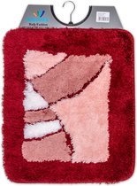 Wicotex-Tapis de bidet-tapis de toilette-tapis de toilette bordeaux-Fond anti-dérapant