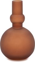 Vase en Verres rouille - vase à fleurs finition mate rouille - 19x12cm