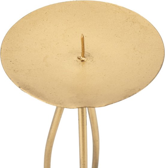 FRITZ COX Kaarsenstandaard zilver geborsteld van messing 'Memento' voor 4 cm kaarsen | elegant design | kaarsstandaard in zilver voor uw tafeldecoratie | ideaal voor communiekaarsen en doopkaarsen