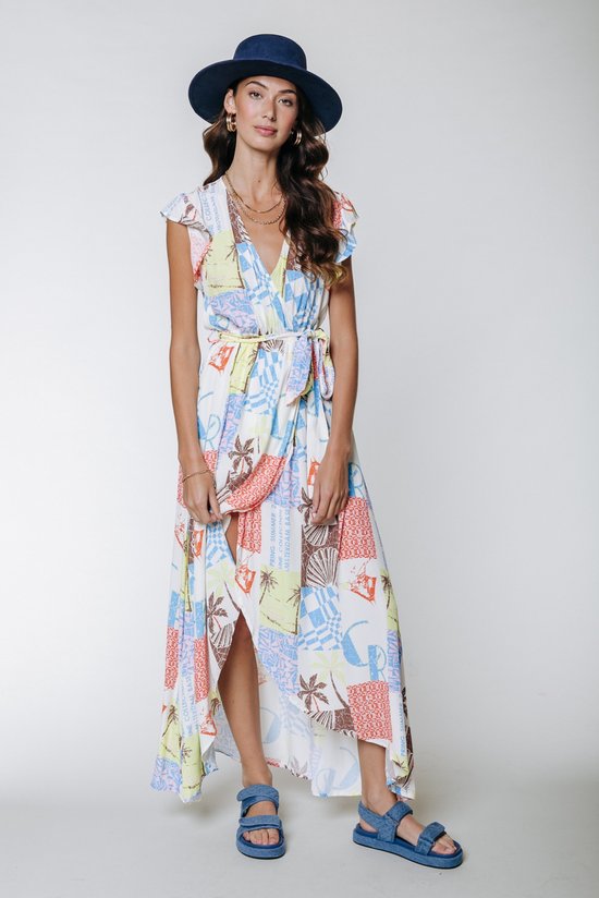 Robe longue Colourful Rebel Elva Patchwork - Taille L