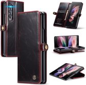 Casemania Hoesje Geschikt voor Samsung Galaxy Z Fold 4 Rustiek Crimson Red - Portemonnee Book Case