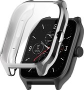 Beschermende watch case - hoesje - geschikt voor Amazfit GTS 4 - zilver