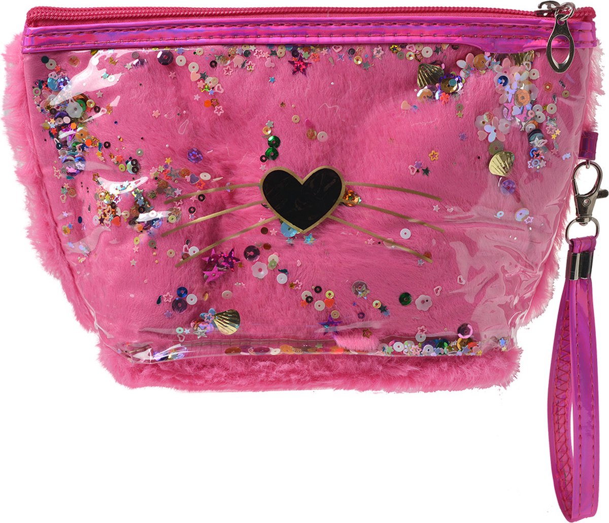Juleeze Toilettas Dames Hart 23x13 cm Roze Polyurethaan