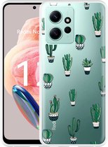 Cazy Hoesje geschikt voor Xiaomi Redmi Note 12 4G Green Cactus