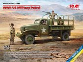 1:35 ICM 35599 WWII US Military Patrol - G7107 with MG M1919A4 Plastic Modelbouwpakket