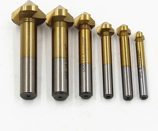 6-delige Verzinkboor set – Met titanium coating - Verzinkboor metaal