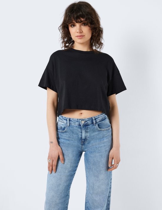 NOISY MAY NMALENA S/ S O-NECK SEMICROP TOP FWD NOOS T-shirt Femme - Taille L