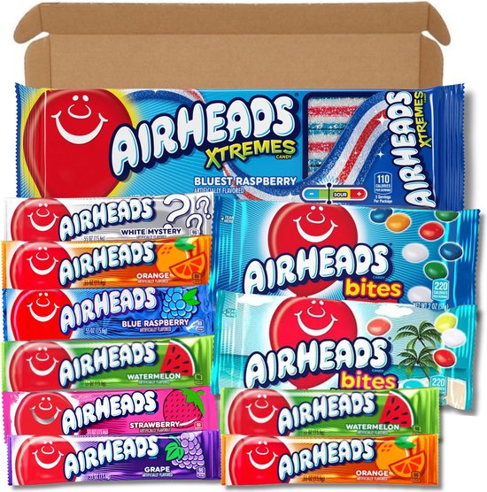 Laffy Taffy and Airheads 24 pièces - Bonbons américains - Saveur mystère -  Candy Box