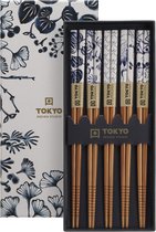 Tokyo Design Studio Chopsticks - Flora Japonica - Houten Eetstokjes - Set van 5 Paar