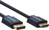 Clicktronic DisplayPort naar HDMI Kabel - Full HD 60Hz - Verguld - 1 meter - Zwart
