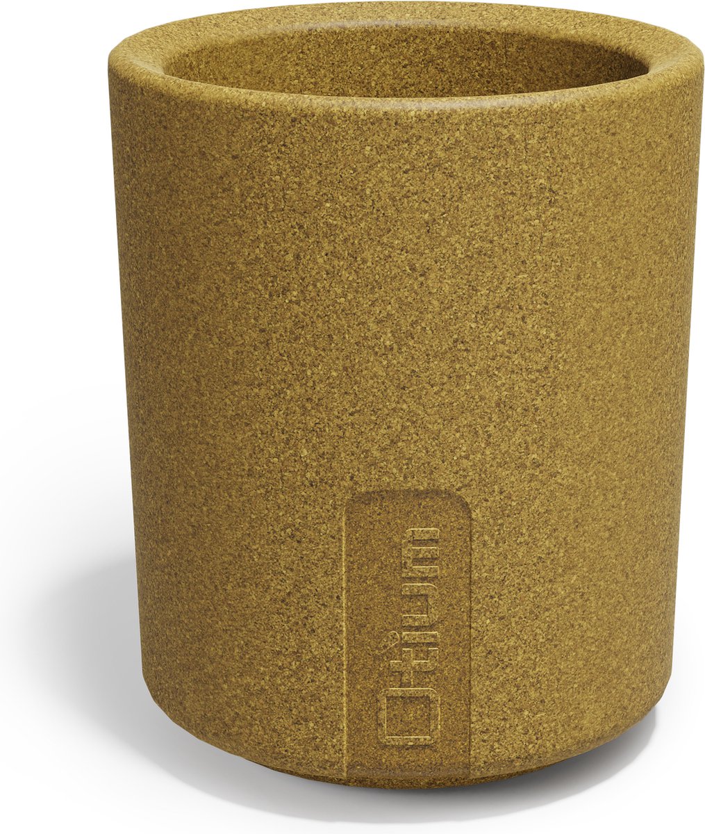 Otium bloempot dubbelwandig Mensa 19 cm ochre cork
