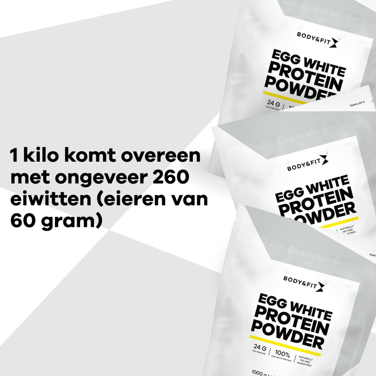 Body & Fit Egg White Protein Powder Proteine Poeder / Eiwitshake