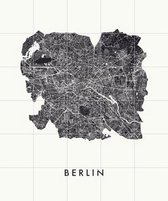 IXXI Berlin City Map white - Wanddecoratie - Grafisch Ontwerp - 100 x 120 cm
