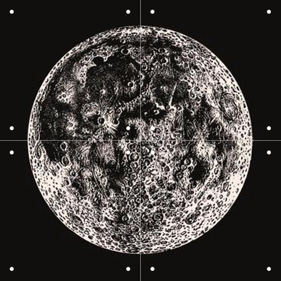 IXXI Moon Big Vintage - Wanddecoratie - 40 x 40 cm