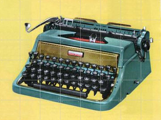 IXXI Vintage Manual Typewriter - Wanddecoratie - Vintage - 160 x 120 cm