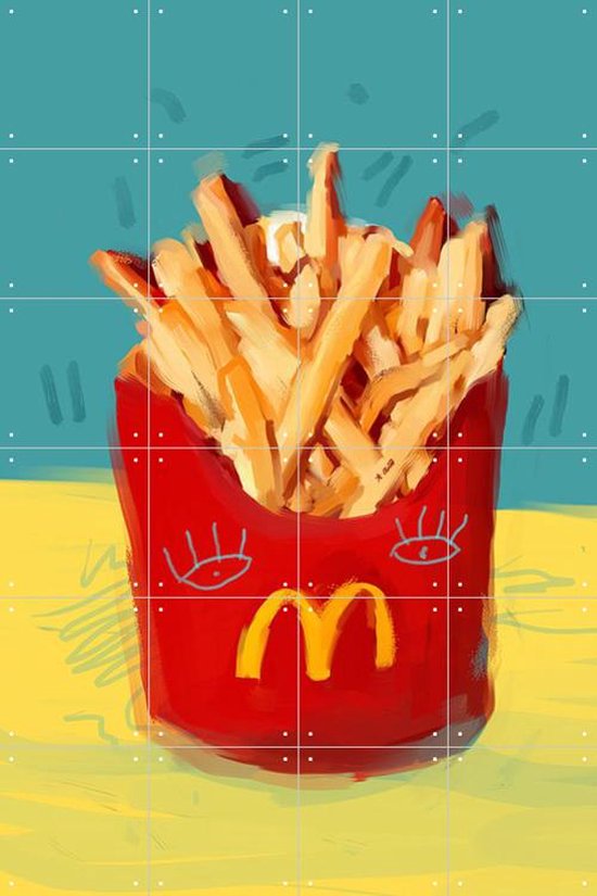 IXXI Mc Fries - Wanddecoratie - Eten en Drinken - 80 x 120 cm