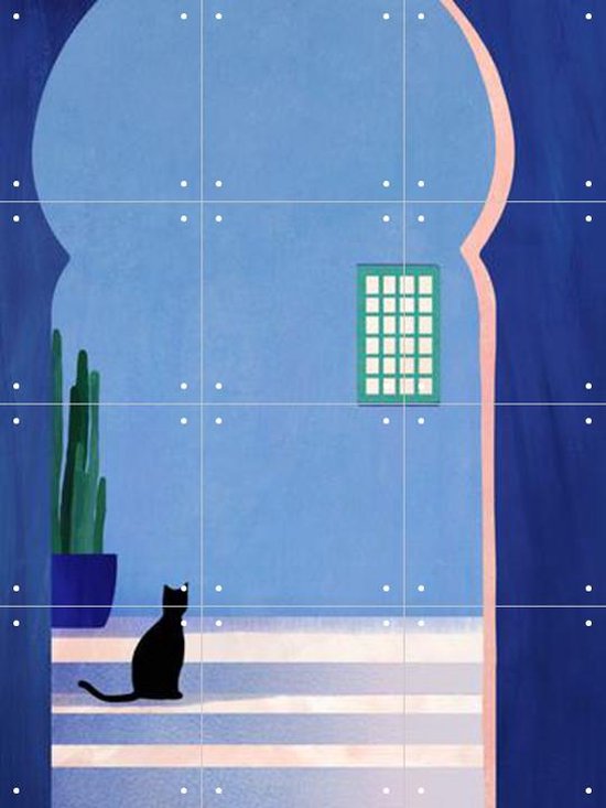 IXXI Cat in Morocco - Wanddecoratie - 80 x 60 cm