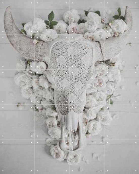 IXXI Bohemian Skull - Wanddecoratie - Fotografie - 80 x 100 cm