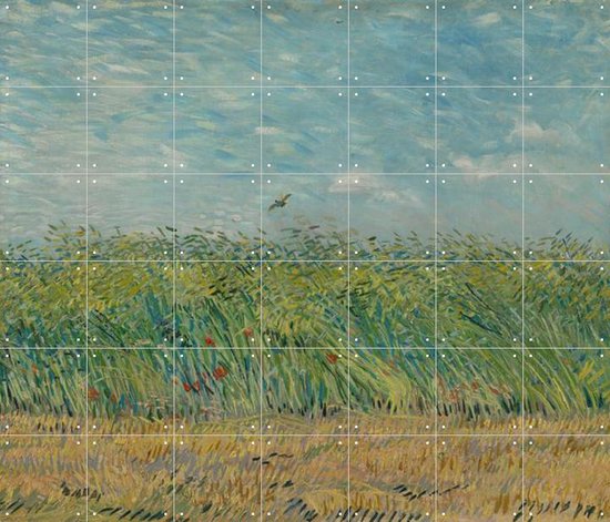 IXXI Korenveld met patrijs - Vincent van Gogh - Wanddecoratie - 120 x 140 cm